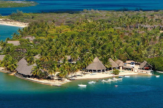 Traditional dhow boats and waterfront along Lamu Island
